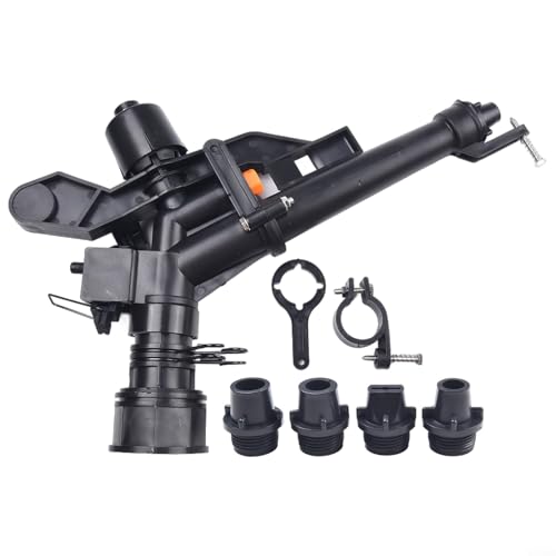 Gartensprinkler, 360° drehbarer Wippregner Bewässerungssystem Vollständige Abdeckung mit einstellbarer Dual-Distanzsteuerung für Bauernhöfe, Obstgärten, Rasen Gartensprinkler, 360° drehbarer Wippregner Bewässerungssystem Vollständige Abdeckung mit einstellbarer Dual-Distanzsteuerung für Bauernhöfe, Obstgärten, Rasen von JoyousMall