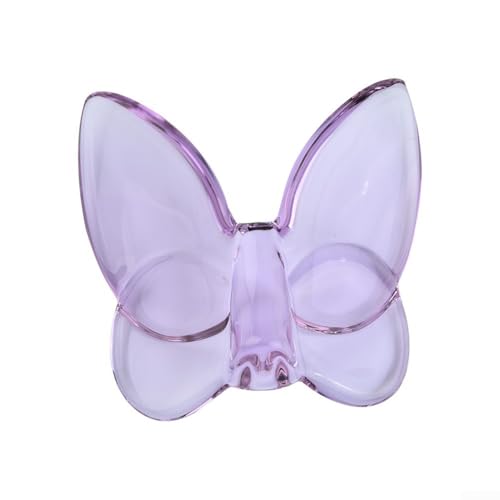 Glas für Kristall-Schmetterling-Ornamente, fliegender Schmetterling, Hängedekoration für Einweihungsfeiern, Geburtstage oder andere Feste (lila) von JoyousMall