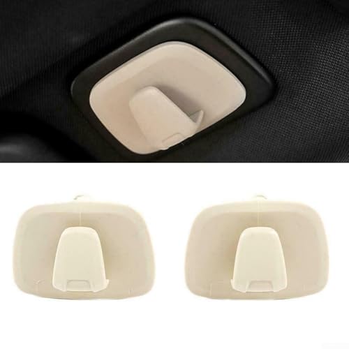 Hintere Reihe Auto Kleiderbügel Haken, ABS Rücksitz Haken Clips für XC40 XC60 XC90 1820 und 1620 15 20 XC90 16 20 V90 S90 Auto-Innenzubehör (beige) von JoyousMall