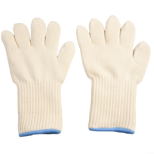 Hitzebeständige Handschuhe zum Kochen und Grillen, lange Ofenhandschuhe aus Baumwollmaterial mit verlängerter Manschette für zusätzlichen Schutz vor Hitze von JoyousMall