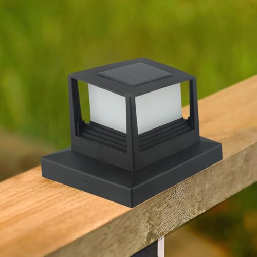 Innovatives Design einer solarbetriebenen Zaunlampe zur Beleuchtung Ihres Außenbereichs (weiß) von JoyousMall