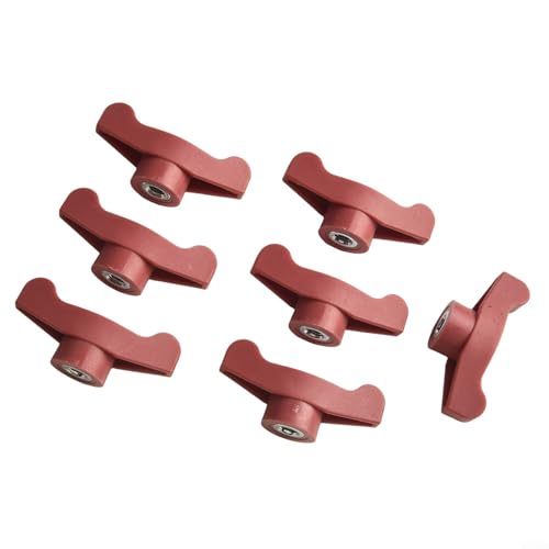 Knaufflügel, Kunststoff, rot, Knaufflügel-Set für 720–04122 Setups passend für 5/16–18 Gewinde für Rasentraktoren, Rasenmäher und Schneefräsen (7) von JoyousMall