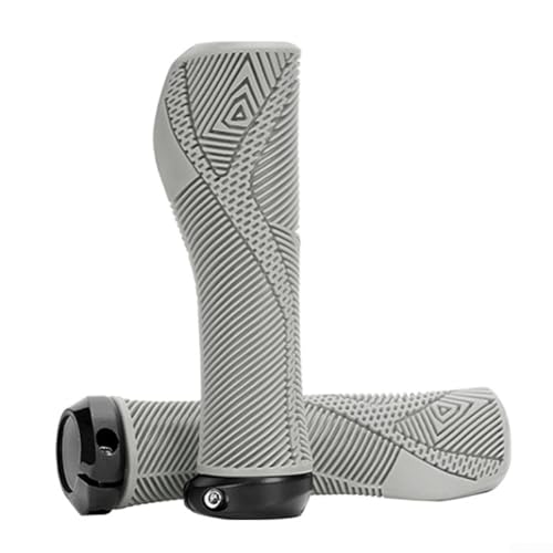 Leichte TPE-Fahrradgriffe mit aerodynamischer Form, ideal für Mountainbikes und Falträder (grau) von JoyousMall