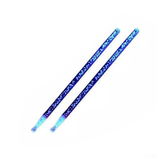 Leuchtende 5A Drumsticks leuchten im Dunkeln Polymer Percussion für Bühnenauftritte und Nachtspiele, 14 mm Durchmesser 406 mm Länge (Rot-Blau) von JoyousMall