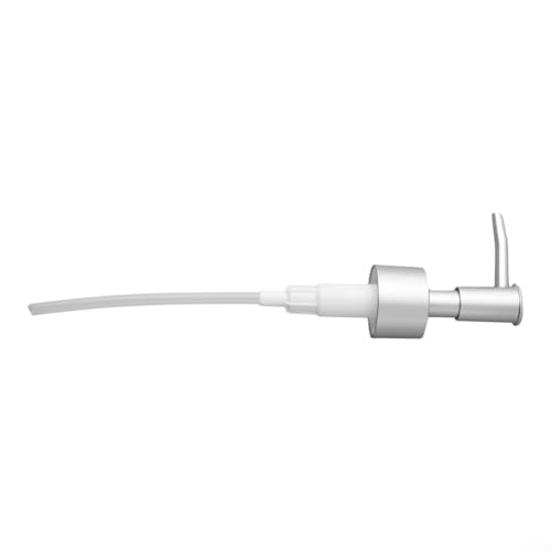 Lotionspumpenkopf mit 28 Gewinde Kunststoffkonstruktion und Metallgehäuse, kompatibel mit Standard 28/400 Flüssigkeitsflaschen für Spa und Hotel (mattes Silber) von JoyousMall