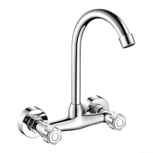 Messing Küchenspüle Mischbatterie Monoblock 360 Grad Schwenkauslauf Küchenspüle Wasserhahn Mixer Kaltes & Warmwasser mit Doppelloch Wassersparend Messing Küchenspüle Mischbatterie Monoblock 360 Grad Schwenkauslauf Küchenspüle Wasserhahn Mixer Kaltes & Warmwasser mit Doppelloch Wassersparend von JoyousMall