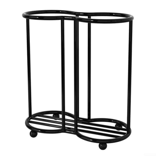 Metallgestell ohne Bohren für Einweg- und Wasserbecher, entworfen, um vertikalen Platz zu sparen und einfachen Zugang in Küche oder Büro zu bieten (schwarz und doppelt) von JoyousMall