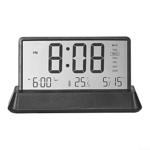 Multifunktions-Digitaluhr mit transparentem Design, Alarm- und Schlummerfunktion, für Zuhause und Büro (B) von JoyousMall
