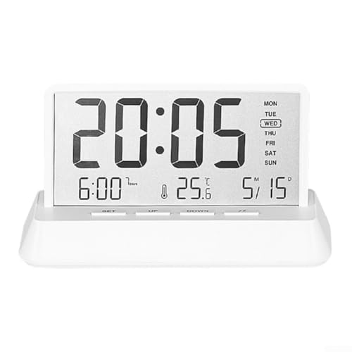 Multifunktions-Digitaluhr mit transparentem Design, Alarm- und Schlummerfunktion, für Zuhause und Büro (D) von JoyousMall