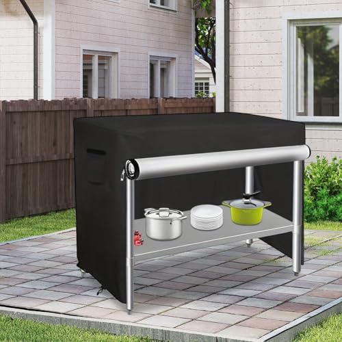 Outdoor Prep Table Cover Waterproof 210D BBQ Grill Cart Pizza Oven Table Cover Dustproof & Tear-resistant with Split Opening and Wind Drawstring Outdoor Prep Table Cover Waterproof 210D BBQ Grill Cart Pizza Oven Table Cover Dustproof & Tear-resistant with Split Opening and Wind Drawstring von JoyousMall