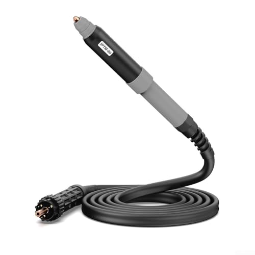 Plasmaschneider Gerader Brennerkopf, PTM-80 IPTM-80 Plasmaschneider Taschenlampe Gerader Bleistift Set mit Kabel 6m/20ft Länge mit intelligenter Kühlung von JoyousMall