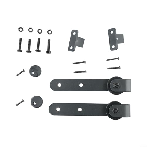 Platzsparendes Schiebetür-Hardware-Kit für Schränke, leise Räder und stabile Konstruktion aus Karbonstahl von JoyousMall