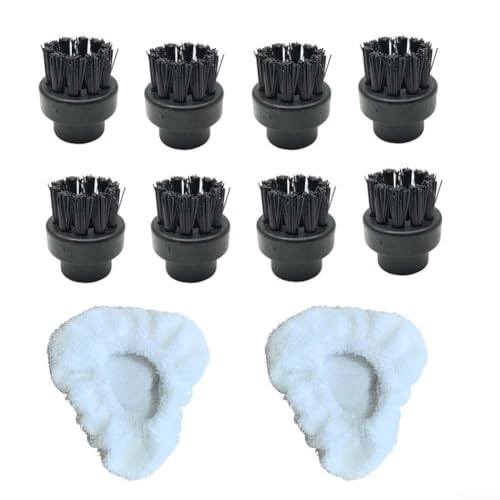 Runde Nylonbürsten und Reinigungspads für Dupray Dampfreiniger, 10 Ersatzteile, inklusive 8 runden Bürstenköpfen + 2 Mikrofaser-Wischpads Runde Nylonbürsten und Reinigungspads für Dupray Dampfreiniger, 10 Ersatzteile, inklusive 8 runden Bürstenköpfen + 2 Mikrofaser-Wischpads von JoyousMall