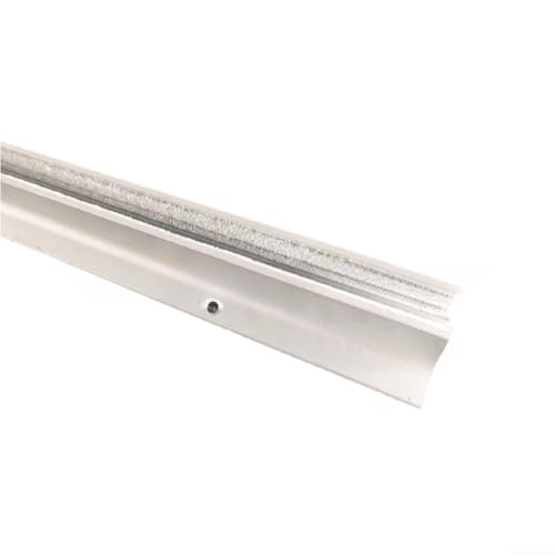 Schiebetürschiene aus Zinklegierung mit Plüschfutter zur Reduzierung von Lärm, entworfen für Glastüren mit einer Dicke von 0 bis 14 mm mit versenkter Nut für präzise Passform von JoyousMall