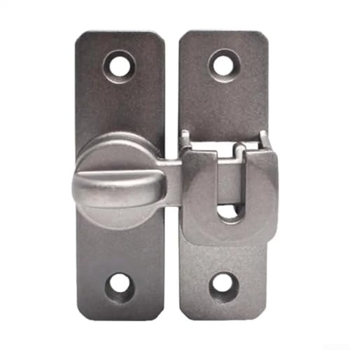 Schiebetürschloss aus Aluminiumlegierung, 90-Grad-Design für sichere Eingänge und effiziente Installation (grau) von JoyousMall