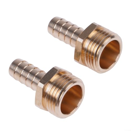 Schlauchverbinder-Set aus Messing, Set mit zwei anpassbaren Teilen, robustes Design für Ihre Gartenbedürfnisse (1,27 cm) von JoyousMall