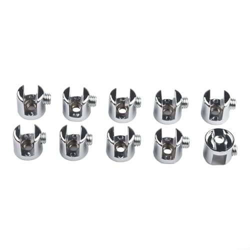 Set mit 10 Regalhalterungen aus Zinklegierung, Glas mit Chrom-Finish, kompatibel mit 6 8 mm dickem Glas für Büro und Badezimmer (10 Stück) von JoyousMall