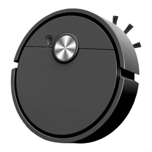 Smart Roboter-Staubsauger, 3-in-1 Kehrroboter, Staubsauger, Wischmaschine, App-Steuerung, leiser Betrieb, für Tierhaare, Teppiche und hart (schwarz) von JoyousMall