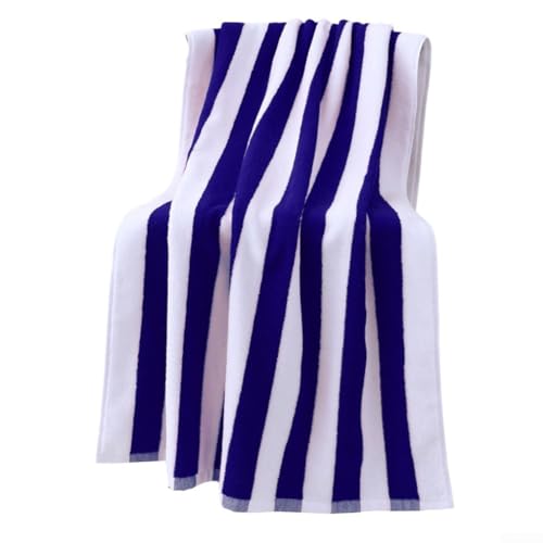 Strandkorb-Bezug mit Tasche, einfarbig, gestreift, Baumwolle, Lounge-Sesselbezug, Mikrofaser, Handtücher für Strand und Pool, Blau von JoyousMall