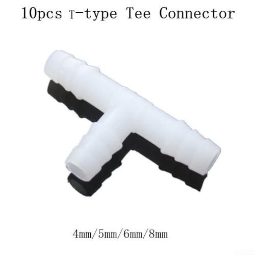 T-Verbindungs-Set, 10 Stück, Tee-Gelenke aus PE-Material, perfekt für Aquarien (6 mm) von JoyousMall
