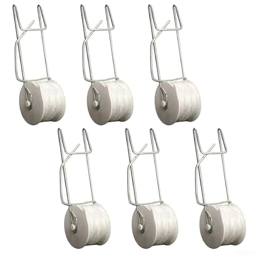 Tomaten-Stützhaken mit Schnur, Tomaten-Rankgitter-Rollerhaken mit 15 m Nylonseil, Garten-Rankgitter-Set für Gewächshaus, Tomaten, Blumen, Ranken, Ernte (6 Stück) von JoyousMall