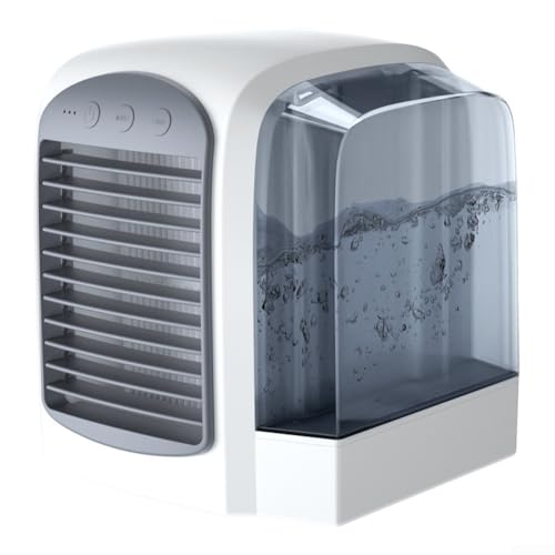 Tragbarer Luftkühler, Mini-Desktop-Klimaanlagen-Kühlventilator mit Eisnebel und 380 ml Wassertank, schnelle Kühlung & 3 Geschwindigkeiten für Zuhause, Büro von JoyousMall