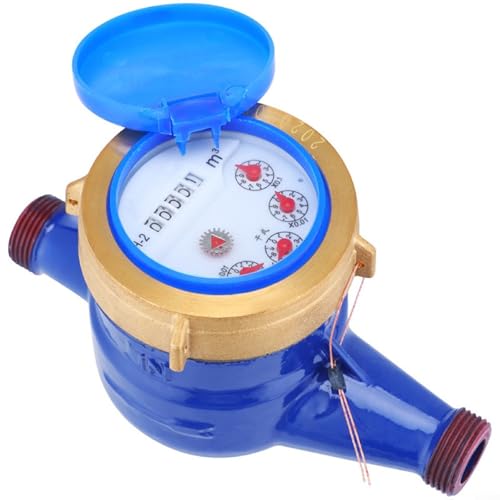 Trockener Wasserzähler, Garten-Wasserdurchflussmessgerät mit Vollkupferanschluss für Rotor-Typ-Digital-Messgerät Trockener Wasserzähler, Garten-Wasserdurchflussmessgerät mit Vollkupferanschluss für Rotor-Typ-Digital-Messgerät von JoyousMall