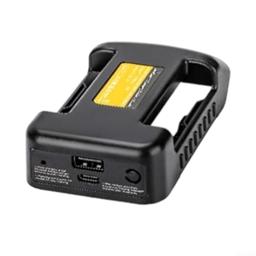 USB-Akku-Adapter für Dewalt 18 V Lithium-Batterien, Ersatz-Konverter, Adapter mit USB C & Typ-C Netzteil, Quellladegerät (schwarz) von JoyousMall