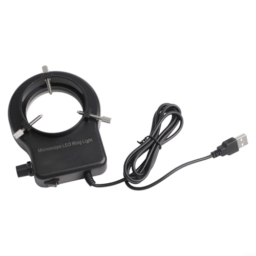 USB LED Ringlicht für Mikroskope, einstellbare Helligkeitsstufen, kompaktes Design mit 72 oder 144 LEDs (72LED) von JoyousMall