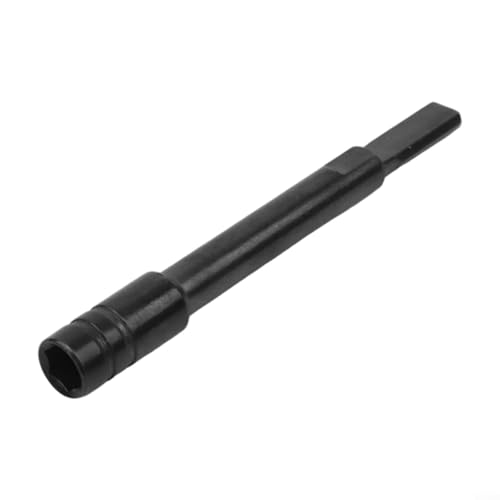 Verlängerungsstange aus Chrom-Vanadium-Stahl, ergonomischer runder Griff, Metallbohrer-Verlängerungsstange, Flachstange, Elektrowerkzeug-Zubehör, 10 mm (schwarz) von JoyousMall