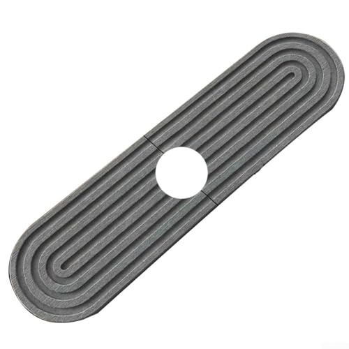 Wasserabsorbierendes Kieselgur-Tablett für Küche und Badezimmer, einfache Installation mit schnell trocknender Funktion (dunkelgrau) von JoyousMall