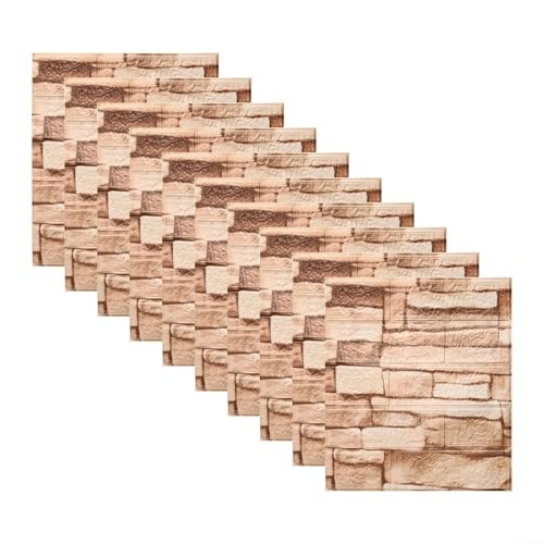 Wasserdichte 3D-Wandpaneele, einfach anzubringen, zur Verwandlung Ihres Wohnzimmers oder Ihrer Küche (Rock White) von JoyousMall