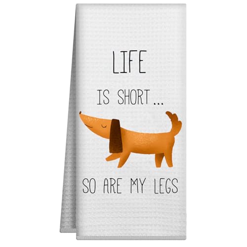 Joyriza Lustige Küchentücher mit Dackel, Wiener Hundebesitzer, Dackel-Liebhaber, Geschenke für Frauen, niedliche dekorative Handtücher für Zuhause, Badezimmer, 40,6 x 61 cm von Joyriza