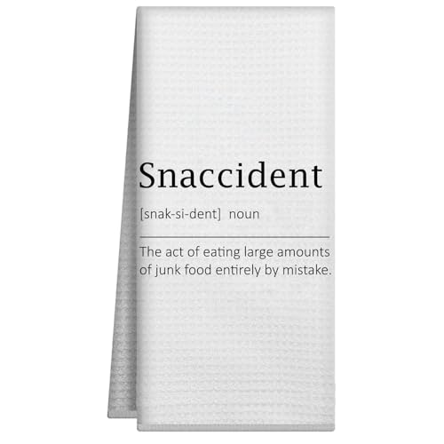 Joyriza Lustige Snaccident Küchentücher, Dekoration, 40,6 x 61 cm, Gastgebergeschenk, Geschirrtücher mit Sprüchen, dekorative, saugfähige Geschirrtücher, Geschenke für Frauen Joyriza Lustige Snaccident Küchentücher, Dekoration, 40,6 x 61 cm, Gastgebergeschenk, Geschirrtücher mit Sprüchen, dekorative, saugfähige Geschirrtücher, Geschenke für Frauen von Joyriza