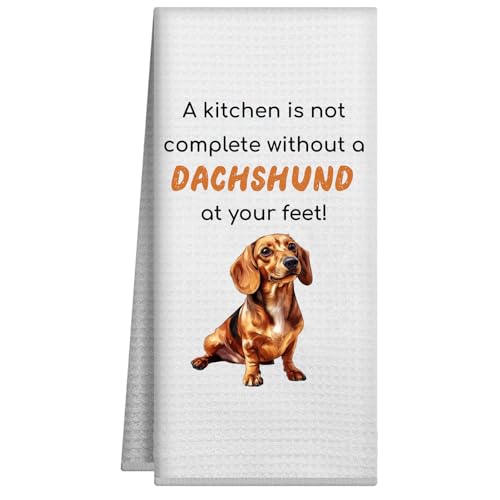Joyriza Wiener Küchenhandtücher, Dackel, Hundebesitzer, Liebhaber, Geschenke für Frauen, lustiges dekoratives Waffelgeschirrtuch, Handtücher für Zuhause, Badezimmer, 40,6 x 61 cm Joyriza Wiener Küchenhandtücher, Dackel, Hundebesitzer, Liebhaber, Geschenke für Frauen, lustiges dekoratives Waffelgeschirrtuch, Handtücher für Zuhause, Badezimmer, 40,6 x 61 cm von Joyriza