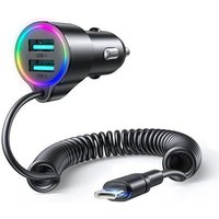 3-in-1 Auto-Schnellladegerät mit USB-C-Kabel 1,5 m 17 W schwarz (JR-CL24) von Joyroom