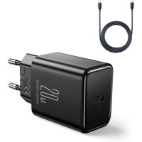 USB-C PD 20W Wandladegerät + USB-C-Kabel – Schwarz von Joyroom