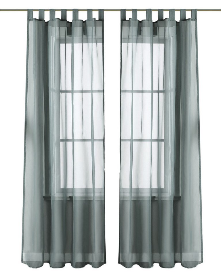 Joyswahl Gardine Julia, Schlaufen (1 St), transparent, Voile, Uni Vorhang Dekoschal Fenster Schal, Minimalist von Joyswahl