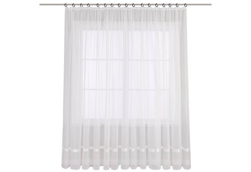 Joyswahl Gardine Maja (1 St), Kräuselband, transparent, mit Satinband, Schals Fenster von Joyswahl