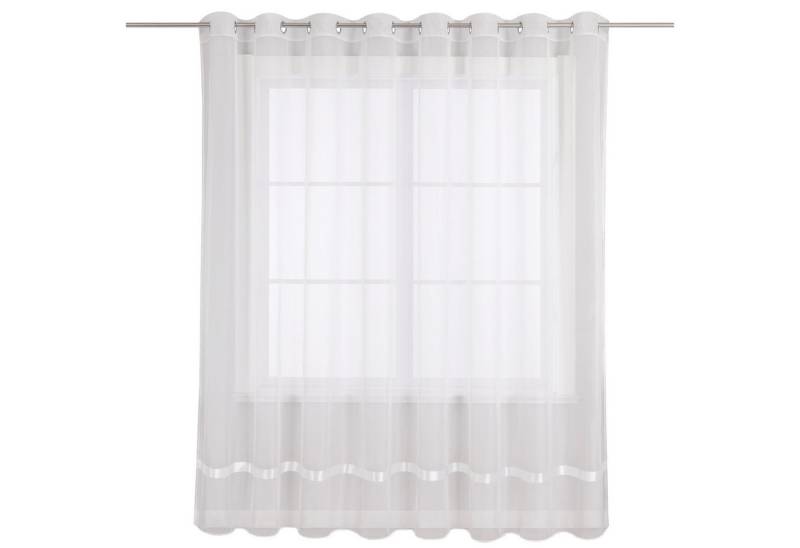 Joyswahl Gardine Maja (1 St), Ösen, transparent, mit Satinband, Schals Fenster von Joyswahl