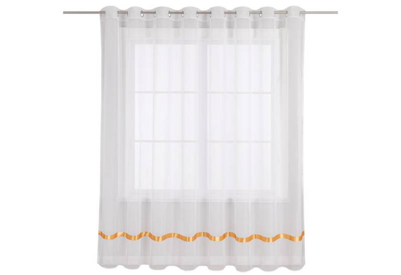 Joyswahl Gardine Maja (1 St), Ösen, transparent, mit Satinband, Schals Fenster von Joyswahl