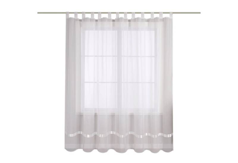 Joyswahl Gardine Maja (1 St), Schlaufen, transparent, mit Satinband, Schals Fenster von Joyswahl