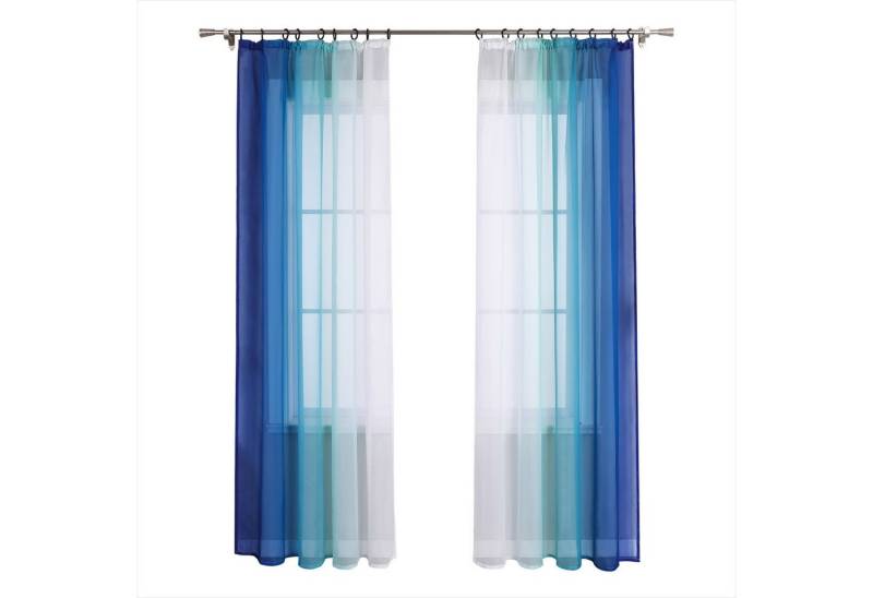Joyswahl Gardine Minimalismus, Kräuselband (2 St), transparent, Farbverlauf Voile Vorhänge DekoSchals von Joyswahl