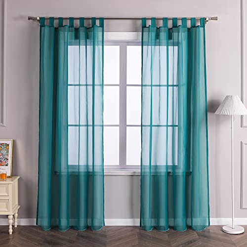 Joyswahl Gardine Uni Voile Vorhang mit Schlaufen »Julia« Dekoschal Fenster Schal BxH 140x145cm Blau 1er Pack von Joyswahl