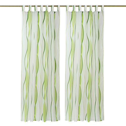 Joyswahl Gardine Voile Vorhang mit Wellen-Muster »Alwine« Schals Fenster Vorhänge BxH 140x145cm Grün mit Schlaufen 2er Pack Joyswahl Gardine Voile Vorhang mit Wellen-Muster »Alwine« Schals Fenster Vorhänge BxH 140x145cm Grün mit Schlaufen 2er Pack von Joyswahl