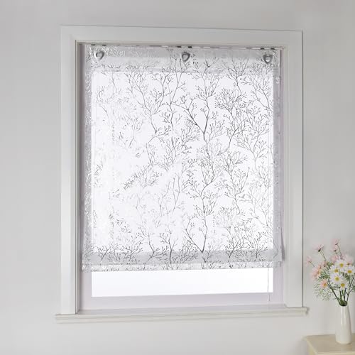 Joyswahl Moderne Raffrollo ohne Bohren Raffrollo mit Hakenaufhängung Wohnzimmer Raffgardinen Fenster Vorhänge Transparent Bändchenrollo BxH 80x140cm Silber 1 Stück Joyswahl Moderne Raffrollo ohne Bohren Raffrollo mit Hakenaufhängung Wohnzimmer Raffgardinen Fenster Vorhänge Transparent Bändchenrollo BxH 80x140cm Silber 1 Stück von Joyswahl