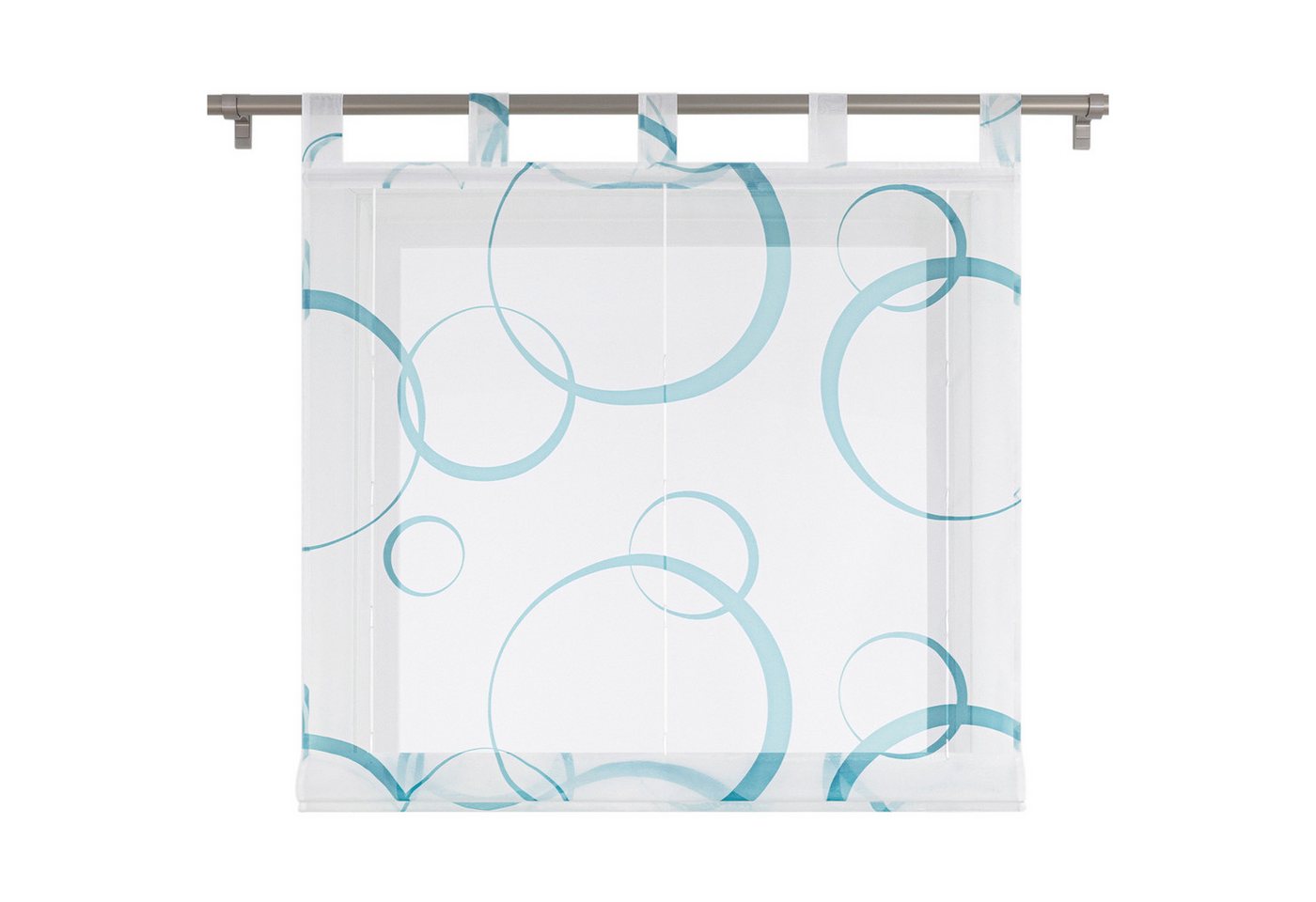 Joyswahl Raffrollo, mit Schlaufen, mit buntes Blasenmuster für Fenster Voile Schlaufenrollo Wohnzimmer von Joyswahl