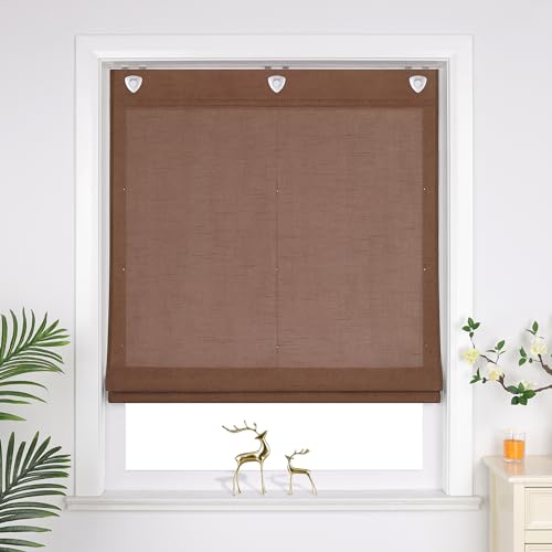 Joyswahl Raffrollo mit Ösen Uni Raffgardinen Wohnzimmer Fenster Vorhänge mit Haken Bändchenrollo »Alwine« Blickdicht BxH 100x140cm Braun 1er Pack Joyswahl Raffrollo mit Ösen Uni Raffgardinen Wohnzimmer Fenster Vorhänge mit Haken Bändchenrollo »Alwine« Blickdicht BxH 100x140cm Braun 1er Pack von Joyswahl