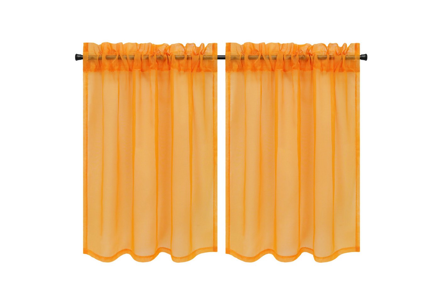 Joyswahl Scheibengardine (2 St), Stangendurchzug, Voile Kurzstores, Einfarbige, Küche von Joyswahl