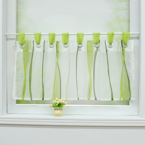 Joyswahl Scheibengardine Voile Bistrogardinen mit Schlaufen Leonie Kurzstore HxB 30x120cm Grün 1er Pack Joyswahl Scheibengardine Voile Bistrogardinen mit Schlaufen Leonie Kurzstore HxB 30x120cm Grün 1er Pack von Joyswahl